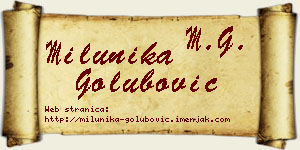 Milunika Golubović vizit kartica